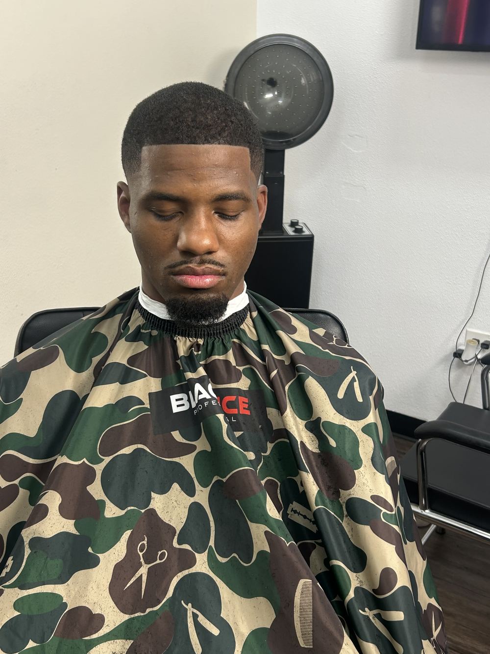 Sharp skin fade haircut by BlueDaBarber